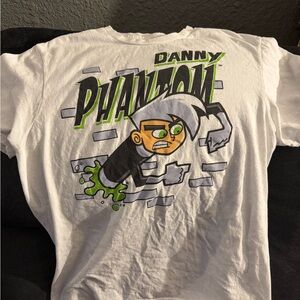 White T-Shirt with Green and Black Graphic